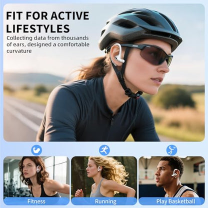 Anti-Slip Ear Hooks for AirPods 5/4/3 Earbuds, Sport Anti-Loss (White) - color: White