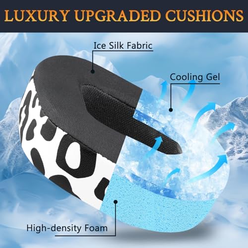SOULWIT Cooling-Gel Earpads Cushions Replacement for Turtle Beach Stealth 700 Gen 2, 700 Gen2 MAX Wireless Gaming Headset, Ear Pads with Ice Silk Fabric, Noise Isolation Foam - Snow Leopard - color: Snow Leopard