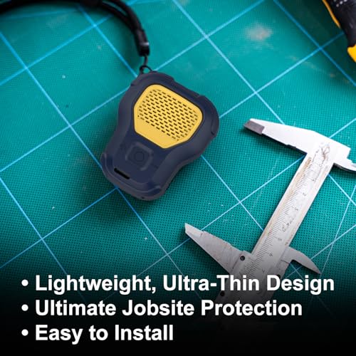 CYBERGUYS Silicone Case for DEWALT Wearable Bluetooth Speaker, Navy | Durable Shock-Proof Non-Slip Protective Cover for DEWALT Mini Speaker w/Lanyard, Small Lightweight & Easy-to-Install Sleeve - color: Dark Blue