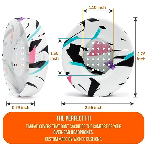 WC SweatZ Beats Solo - Sweat Earpad Covers for Beats Solo 4, Beats Solo 3 & Beats Solo 2, Made by Wicked Cushions | Sweatproof, Washable & Preserves Comfort | 90's White - color: 90's White
