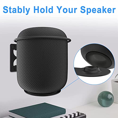 Heavy Duty 2-Pack Speaker Wall Mount for HomePod 1st Wall Mount, Adjustable Swivel & Tilt Mounts for HomePod Gen 1, for HomePod 1st Mounting Brackets with Hardware Kit (Black) - color: Black