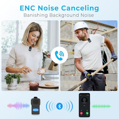 Wearable Bluetooth Speaker, Clip On, 10H Working Time, IPX7 Waterproof | Portable Mini Personal Speaker, Clean Sound, BT 5.3, ENC Built-in Mic, Hands-Free Music/Calls for Outdoor Work