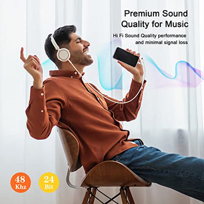 Lightning to 3.5 mm Headphone Jack Adapter,[MFi Certified] iPhone Headphones Aux Audio Dongle+USB Type C to 3.5 mm Jack Female Adapter for iPhone 17 16 15 14 13 Pro Max 12 11 XS XR 8 7 S23 S22 | Aux Audio Dongle+USB Type C to 3.5 mm Jack Female Adapter fo