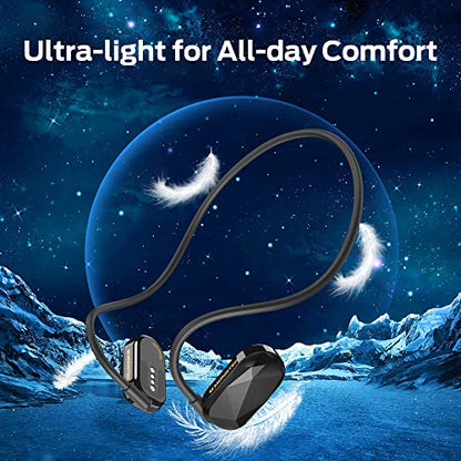 Monster Aria Air Conduction Headphones, Open Ear Wireless Bluetooth Headset, Lightweight Sport Headphones with ENC Clear Talk, 8H Playtime for Running, Cycling, Hiking, Driving(Black