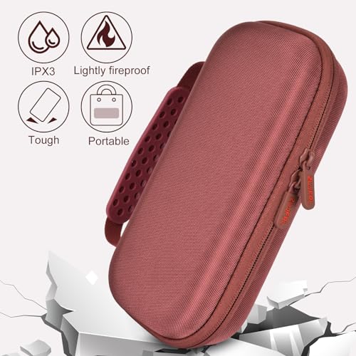 Hard EVA Case Compatible with Bose SoundLink Flex 2nd Gen/Bose SoundLink Flex Bluetooth Speaker, Waterproof, Shockproof and Dustproof Carrying Travel Speaker Case - Carmine Red - color: Carmine Red