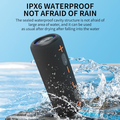 CYBORIS 2 in 1 Portable Splittable Bluetooth Speaker, Waterproof Split Wireless Speaker Bluetooth V5.3 with 20W Loud Stereo Sound, 24H Playtime, True Wireless Pairing for Home, Outdoor or Travel