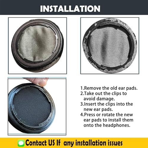Earpads Replacement Cushion Compatible with TaoTronics TT-BH046 Headphone Ear Pads with Softer Protein Leather/Memory Foam