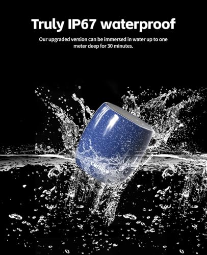 comiso Portable Bluetooth Speaker, Small Speaker, IP67 Waterproof,Rich Bass - color: Navy blue