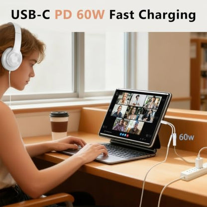 KikoSaka USB C to Headphone Jack Adapter with PD Fast Charging