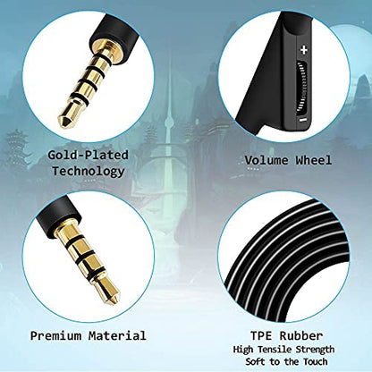 2M Volume Control TPE Cord for Astro A10 A40 Headsets | Inline Volume Control, 2 Meter Long , TPE Cable, Compatible with Astro A10 A40 Headsets - size: 2M, style: Volume Control-TPE