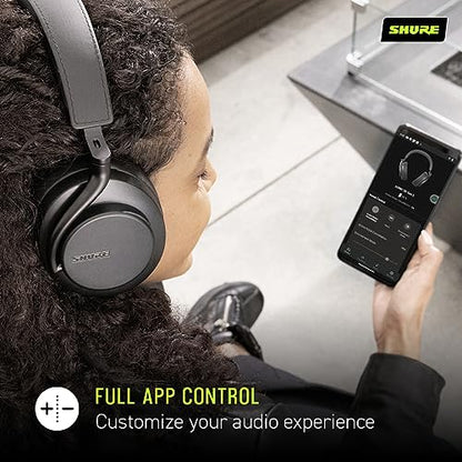 Shure AONIC 50 Gen 2 Wireless Noise Cancelling Headphones, Premium Studio Sound, Bluetooth 5, Customizable EQ, 45-Hour Battery, Over-Ear, Black - color: Black, style: Gen 2