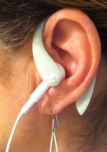 Ear Hooks Compatible with Apple EarPods | Adjustable Rubber Ear Loops Compatible to Keep Apple EarPods in Place During Activity | Made for Wired Earbuds | Cool Grey