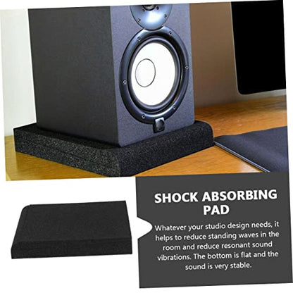 High Density Loudspeaker Isolation Pads Shock-absorption Cushion for Studio Monitors and Desktop Speakers Non-slip Durable for Vibration Reduction Easy Installation