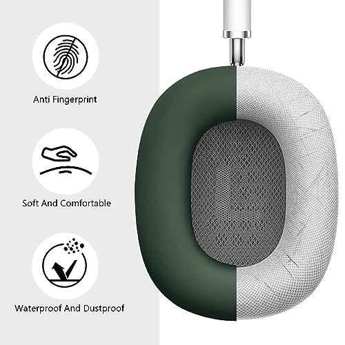 Filoto Case for AirPods Max - Ear Pad & Headband Cover for Apple AirPods Max (USB-C/Lightning), Silicone Accessory Case (Midnight Green) - color: Midnight Green