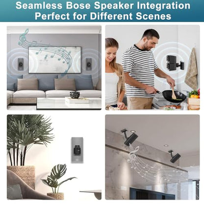 Yimaut 2 Pack Ceiling/Wall Mount Bracket for Bose Cube Speaker, for UB-20, UB20 Series II, WB-50 II, Lifestyle 600, V35, V25, V10, T20, V20, V30, CineMate 520, CM520, Acoustimass Series Black - color: Black