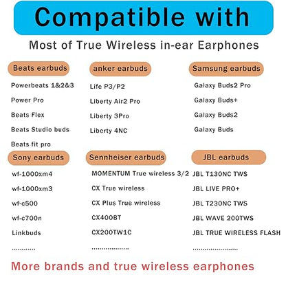 Silicone Replacement Earbuds Tips Universal for 5mm-7mm True Wireless LMS | 6 Pairs Rubber Ear TipsSecure Fit & Noise Isolation, Black - color: 4.5mm-Black