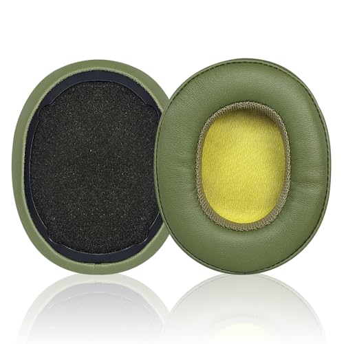 Replacement Earpads for Skullcandy Crusher EVO Headphones,Compatibel Crusher EVO Replacement Ear Pads,Upgraded Ear Covers with Soft Protein Leather,Optimized Noise Isolation Memory Foam (Green) - color: Green