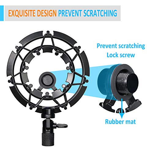 SUNMON Shure MV7 Shock Mount Compatible with Shure MV7 Microphone, MV7 Shock Mount Reduces Vibration Noise Matching Mic Stand Boom Arm by SUNMON - color: Shock Mount