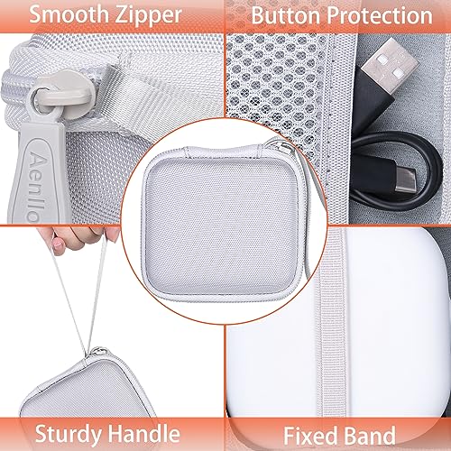 Aenllosi Hard Case for SHOKZ/AfterShokz OpenFit Open-Ear Headphones, White | Silicone cover construction, Water-resistant design, Dust-resistant design, Impact-resistant design - color: White