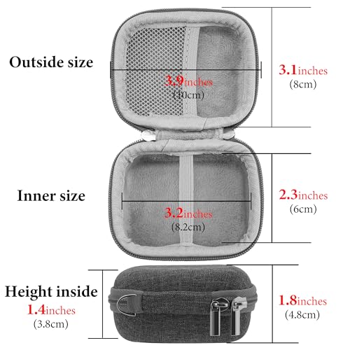 Geekria Shield Earbuds Case Compatible with Bose QuietComfort Ultra (2nd Gen), New QC True Wireless Earbuds, Replacement Hard Shell Travel Carrying Bag with Carabiner Clip (Dark Grey)