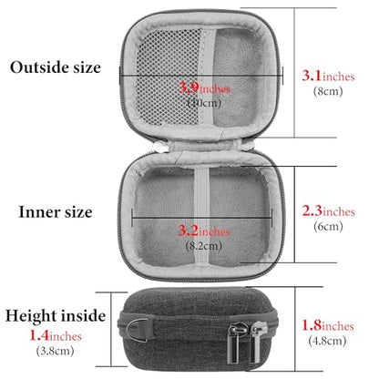 Geekria Shield Earbuds Case Compatible with Bose QuietComfort Ultra (2nd Gen), New QC True Wireless Earbuds, Replacement Hard Shell Travel Carrying Bag with Carabiner Clip (Dark Grey)