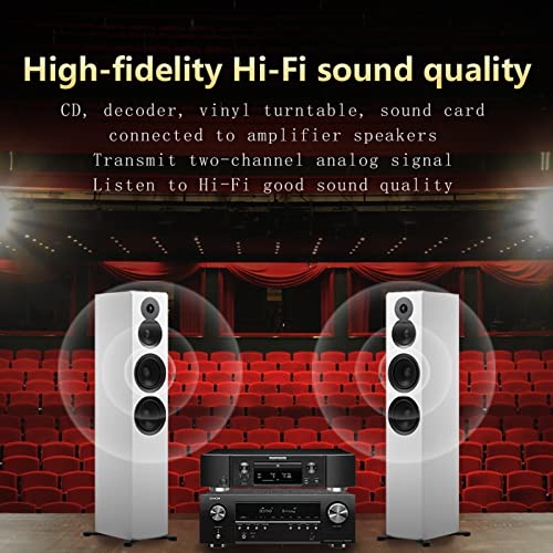 SKW 2RCA to 2RCA Audio Interconnect Cable Entry Level HC Series Cable 6.5ft/2m | HC Series, 2 RCA phono, 4N OFC copper, Aluminum foil & tinned copper braid, non-magnetic metal shell, cotton braided jacket - size: 6.5ft/2m