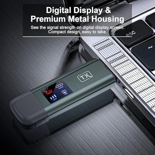Wireless HDMI Transmitter and Receiver, 120M/400FT, 5.8G+2.4G Dual-Band | LDS Antenna and Low Latency, Video and Audio to TV/Monitor/Projector, Plug and Play, 1080P Output, 4K Decode, Mirror & Extend - color: Green