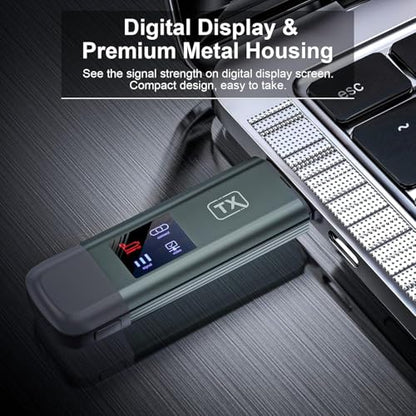 Wireless HDMI Transmitter and Receiver, 120M/400FT, 5.8G+2.4G Dual-Band | LDS Antenna and Low Latency, Video and Audio to TV/Monitor/Projector, Plug and Play, 1080P Output, 4K Decode, Mirror & Extend - color: Green