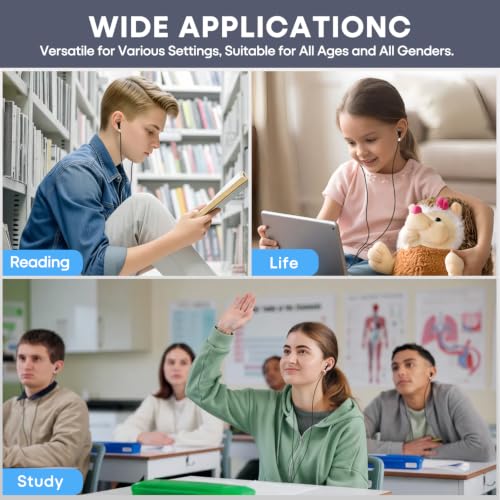 Bulk Earbud Headphones 120 Pack for School Classroom Kids, Wholesale Wired Students Earphones Class Set with 3.5mm Jack for Computer Chromebook Laptop PC (HY01,120 Black)