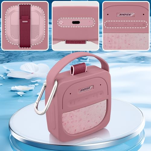 Silicone Cover for Bose SoundLink Micro 2nd Bluetooth Speaker | Scratch-resistant, Unhindered Sound, Silicone Construction, Portable Carrying Silicone Cover, Pink Silicone Cover - color: Pink Cover