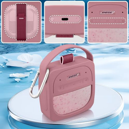 Silicone Cover for Bose SoundLink Micro 2nd Bluetooth Speaker | Scratch-resistant, Unhindered Sound, Silicone Construction, Portable Carrying Silicone Cover, Pink Silicone Cover - color: Pink Cover