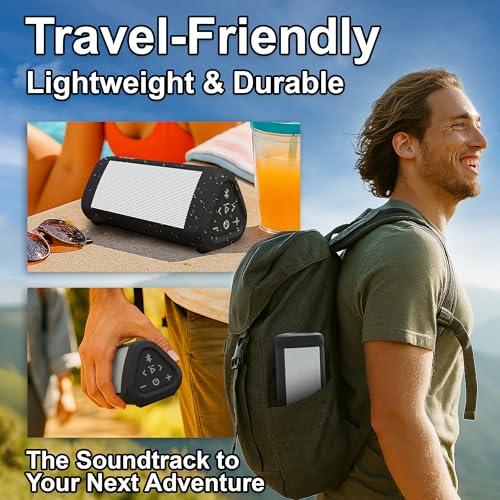 OontZ Angle 3 Ultra Gen 4 Bluetooth Speaker, 14W, 20Hr Playtime, IPX7 White | 14W Bluetooth speaker with fuller bass, 100-ft range, IPX7 waterproof and stereo pairing. - color: Black w/ White Grille