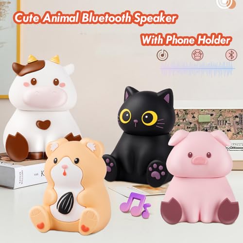 Portable Mini Cartoon Bluetooth Speaker with Phone Holder Mini Animal Cute Kids Wiressless Speaker Built-in Mic, Hands-Free Call for Home Trip Gift (Yellow-Guinea Pig) - color: Yellow-Guinea Pig