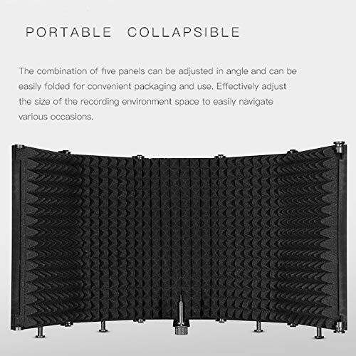 Foldable Adjustable Portable Sound Absorbing Vocal Recording Panel Microphone For Creating Recordings In Various Situations Made Of ABS And Foam With 331mm Height
