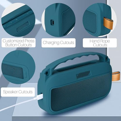 Lebakort 2nd Gen Silicone Cover Compatible with Bose SoundLink Flex 2nd Gen/Bose SoundLink Flex Portable Speaker (Twilight Blue Cover) - color: Twilight Blue Cover