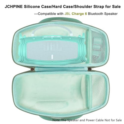 JCHPINE Silicone Cover and Carrying Case for JBL Charge 6 Bluetooth Speaker | Accessories for JBL Charge 6 AI Sound Bluetooth Speaker Protective Cases with Shoulder Strap (Teal) - color: Teal