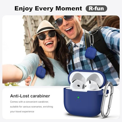 for AirPods 4th Case Cover with Cleaner Kit, Soft Skin Silicone Case Cover with Keychain, Full Protective Case for Men and Women, Compatible with Apple Latest AirPods 4 Case 2024, Royal Blue - color: C Royal Blue