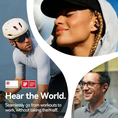 Linklike Air Open Ear Clip-on Earbuds｜Zero-Gravity Wearable Tech｜Silver - color: Silver