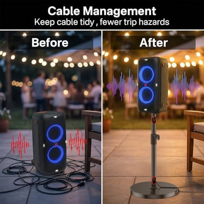 Floor Speaker Stand for JBL PartyBox 310/320/330 Stand, Adjustable Height 24.4"-32.3", Heavy Duty Surround Speaker Stands for JBL PartyBox Stand with Reinforced Base, Supports Up to 57 Lbs, 1 Pack - size: For PartyBox 310/320/330