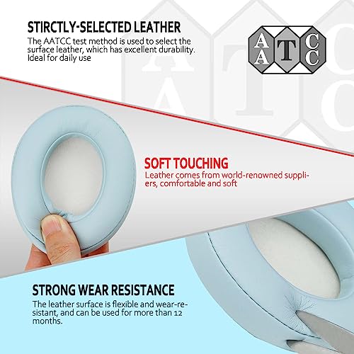 Replacement Ear Pads for Beats Studio 3 & Studio 2, Upgraded Beats Studio 3 Replacement Parts and Beats Headphones Accessories, Compatible with B0500 B0501 Wireless Models,Crystal Blue - color: Crystal Blue