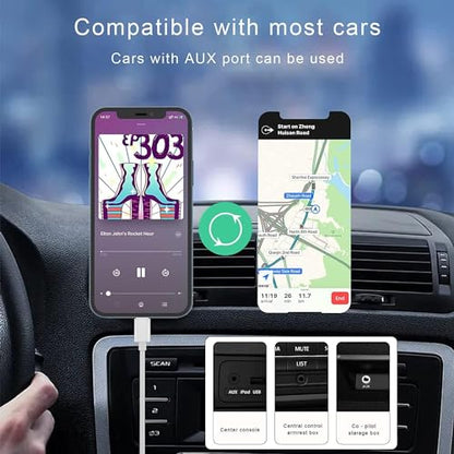 Aux Cord for iPhone, 2 Pack Lightning to 3.5mm Cable, 3.3FT | Car Stereo Compatible, Speaker Compatible, Headphone Compatible, iPhone 14 13 12 11 XS XR X 8 7