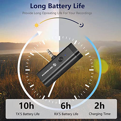 Sevenoak 3 in 1 Wireless Lavalier Microphones for iPhone/Android/Camera, Wireless Lapel Microphone System with Noise Cancelling Portable Microphone for Recording YouTube Vlog Live Stream -SKM-W1 Pro - size: SKM-W1 PRO
