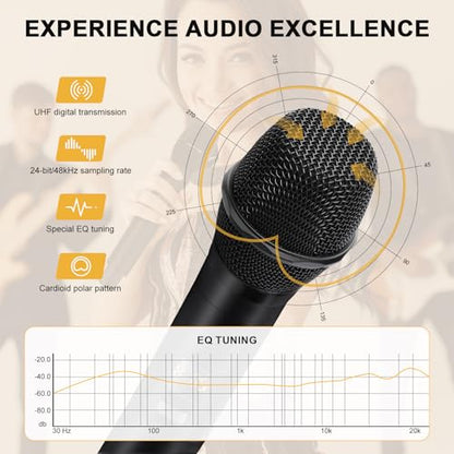 MELONARE 8-Channel Wireless Microphone System UHF 500MHz MWM-81F