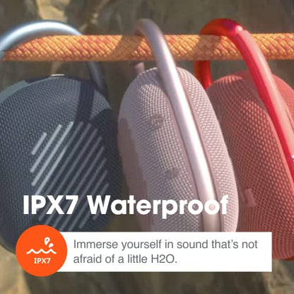 JBL Clip 4, Green - Portable Bluetooth 5.1 Speaker - Up to 10 Hours of Play - Waterproof & Dust Resistant - Includes Noise & Echo-Canceling Speakerphone - color: Green