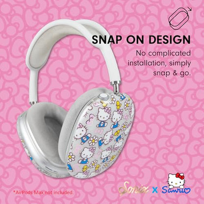 Sonix x Sanrio Protective Case for AirPods Max 2 & 1 | Stylish Hard Shell Ear Cup Covers | Hello Kitty Pink Bows - color: Hello Kitty Pink Bows