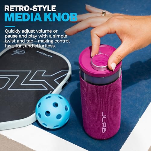 JLab, Go Party, Portable Bluetooth Speaker, Waterproof, RGB Lighting, LabSync, Mulberry - color: Mulberry