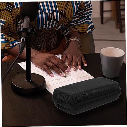 LIOOBO Microphone Storage Pouch Carrying Case EVA Protective Bag | 2 Pack, Lightweight Shockproof Waterproof Design, Built-In Mesh Pocket, Travel Business Use