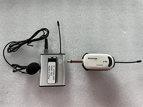 Alvoxcon Wireless Headset Lavalier Microphone System Wireless Lapel Mic Best for iPhone, DSLR Camera, PA Speaker, YouTube, Podcast, Video Recording, Conference, Vlogging, Church, Interview, Teaching