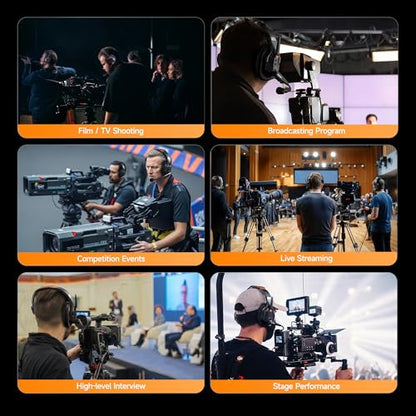 COMICA Seekcom S1 Wireless Intercom Headset System for 2-User Team Intercom | Full-Duplex, 1640ft Range, Noise Reduction, App Control, One-Key Broadcasting & Talk Mode for Events Filming Wedding Coaching - size: 2-Set