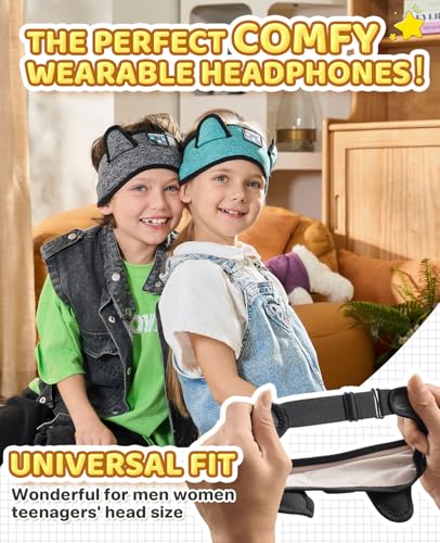 Kids Headphones, Bluetooth Headphones Adjustable Headband for Kids, Wireless and Wired Playback 3.5 MM Jack for School, Kids Headset for Girls Boys, Kindle Tablet Cellphones Airplane Travel Sleep - color: DarkGrey